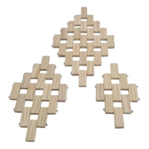 JOGO DE ESTEIRINHA DECORADA C/3PÇS ELIZO