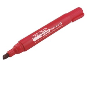 Caneta permanente ponta grossa vermelho 7856 - Brasfort