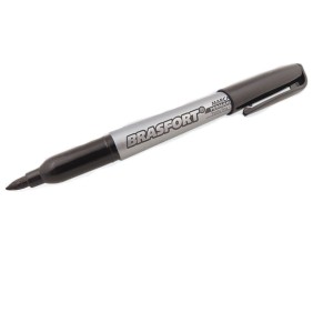 Caneta permanente ponta fina preto 7855 - Brasfort