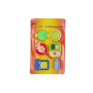 Borracha Escolar Cozinha Kit Com 6 Peças  MZ-65178 - Monaliza