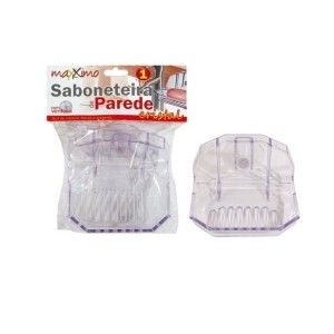 Saboneteira Com Ventosa Cristal  117 - Maxximo