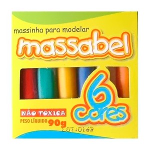Massinha Para Modelar - 90gr - 6 Cores  5061 - Massabel
