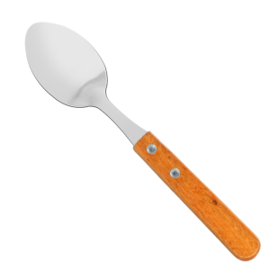 Colher de metal cabo madeira 6 peças UD49 - Open Trade