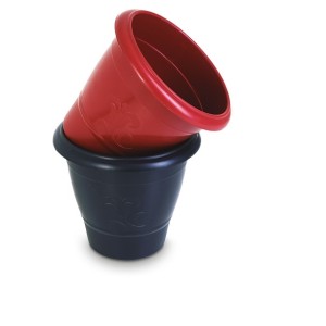 Vaso Redondo Grande Preto  25291 - ARQPLAST
