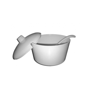 Açucareiro branco 11cm 21530BB - Bestfer