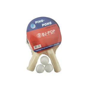 Conjunto Para Tenis de Mesa Com 2 Raquetes e 3 Bolinhas  BJ1203 - BJ PoP
