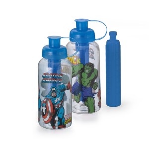 Garrafa sleeve marvel com tubo de gelo  550ML   470886 - plasduran