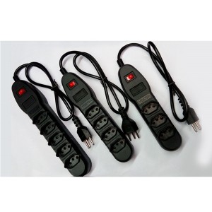 Filtro de linha c/5 saidas nylon preto  V-64/5 - Voltim