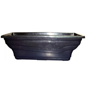 Vaso Retangular Preto  VRP - CVL