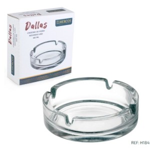 Cinzeiro De Vidro Redondo Liso - 160 ml  H184 - HERCOS