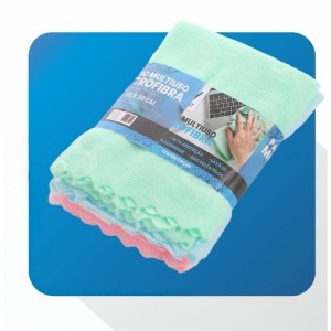 PANO DE LIMPEZA COM 3 PECAS 30X30CM 8745 MULTIUSO 2W IMPORT
